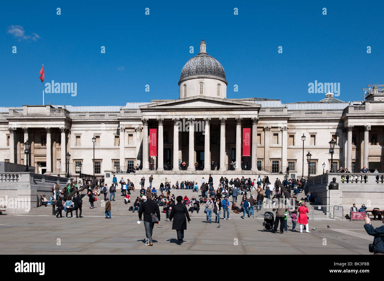 The National Gallery, Trafalgar Square, London Stock Photo