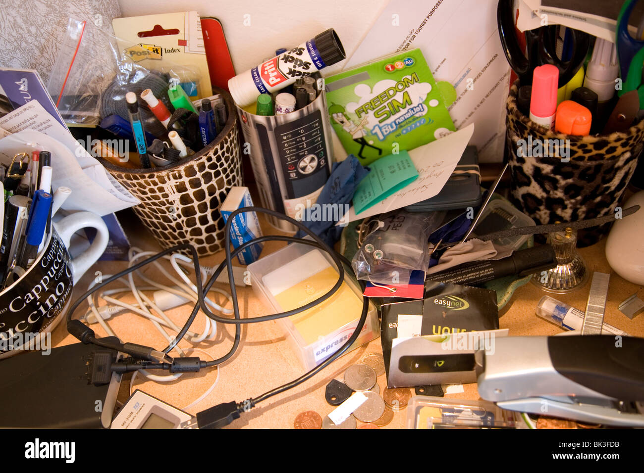 Messy Office Desk Stock Photo