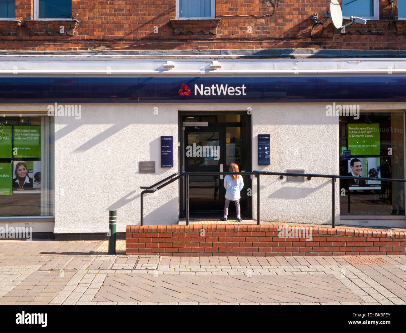NatWest bank, National Westminster Bank with logo England UK Stock Photo