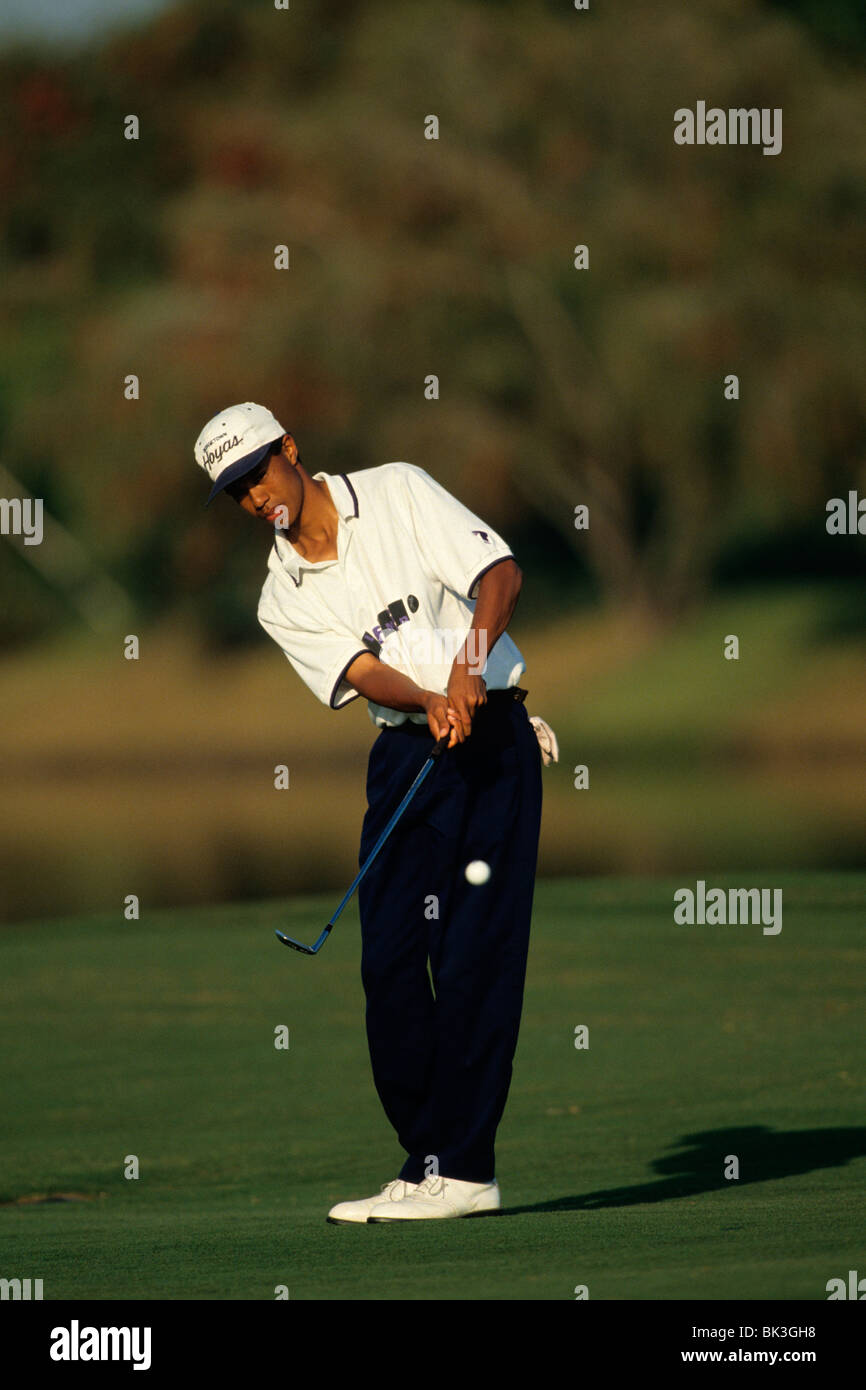 Tiger Woods at the 1993 Honda Classic. Stock Photo