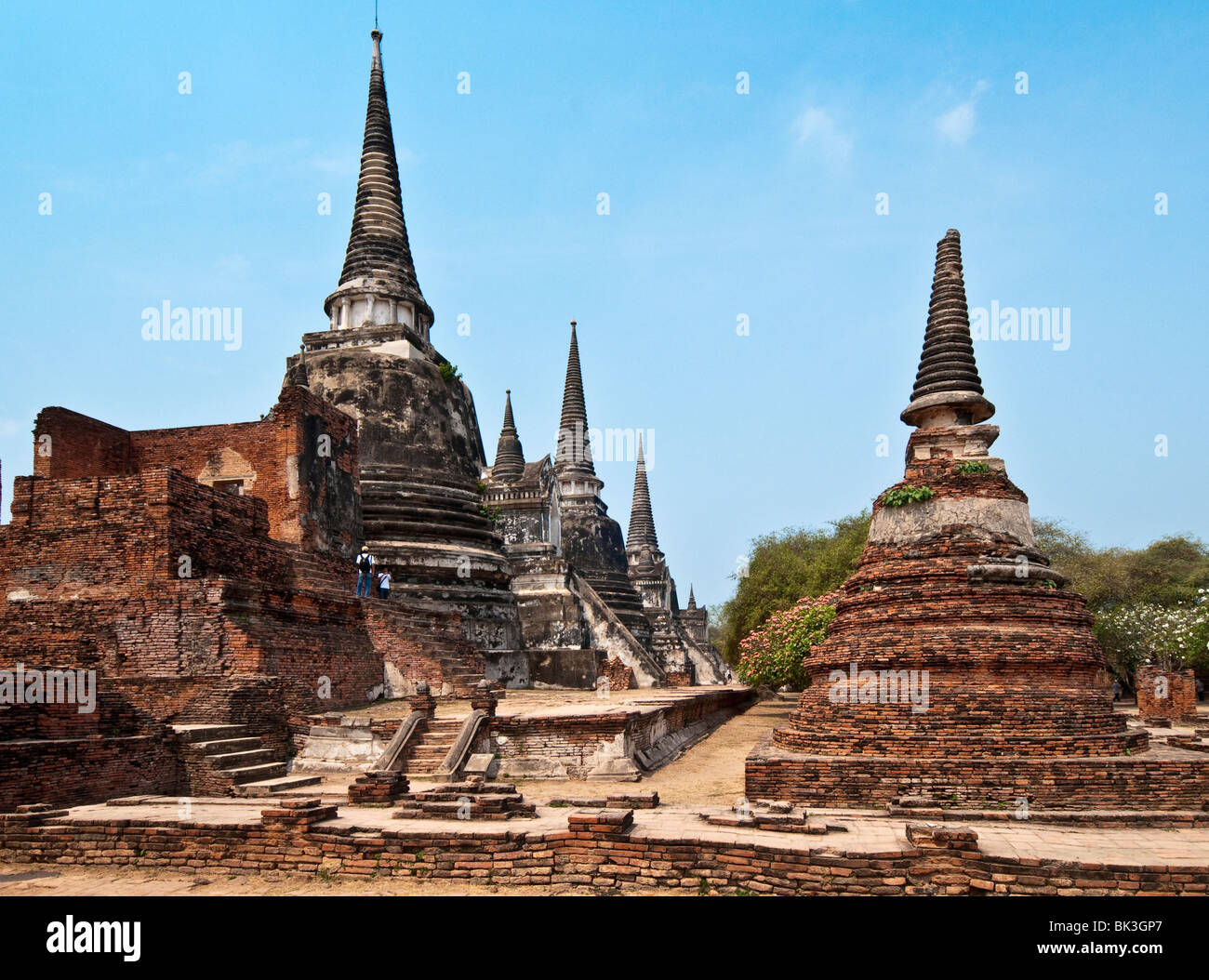 Wat Phra Sri Sanpetch Buddhist temple in Ayutthaya, Thailand. Stock Photo