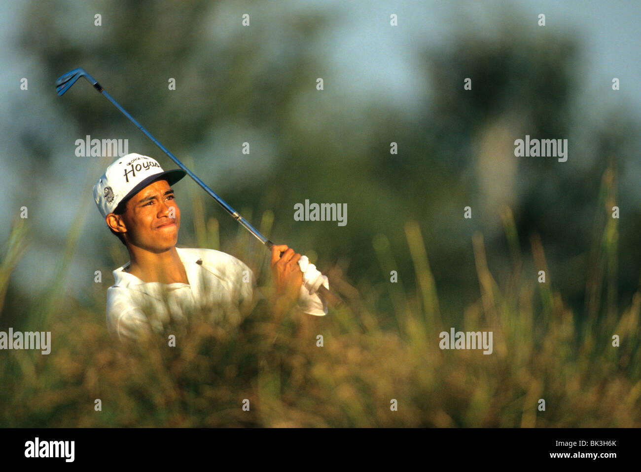 Tiger Woods at the 1993 Honda Classic. Stock Photo