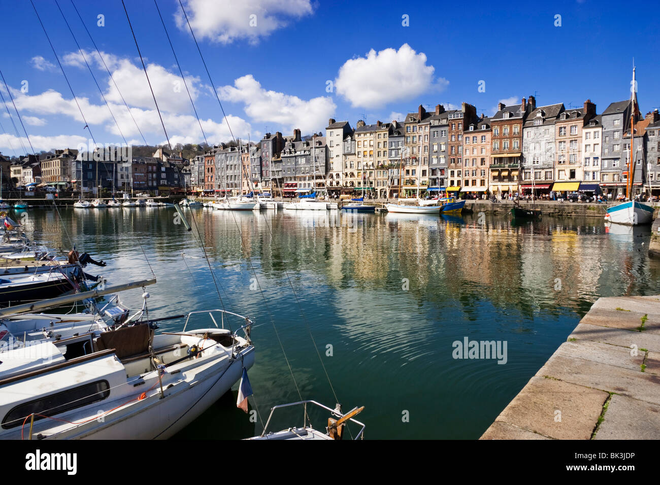 Honfleur Harbour, Calvados, Normandy, France, Europe Stock Photo