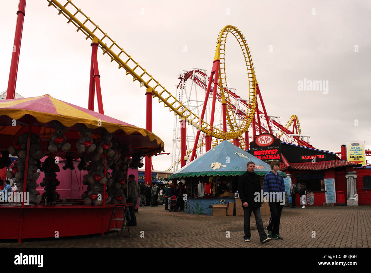 Market prize stalls at Fantasy Island in Skegness, England, UK. Stock Photo