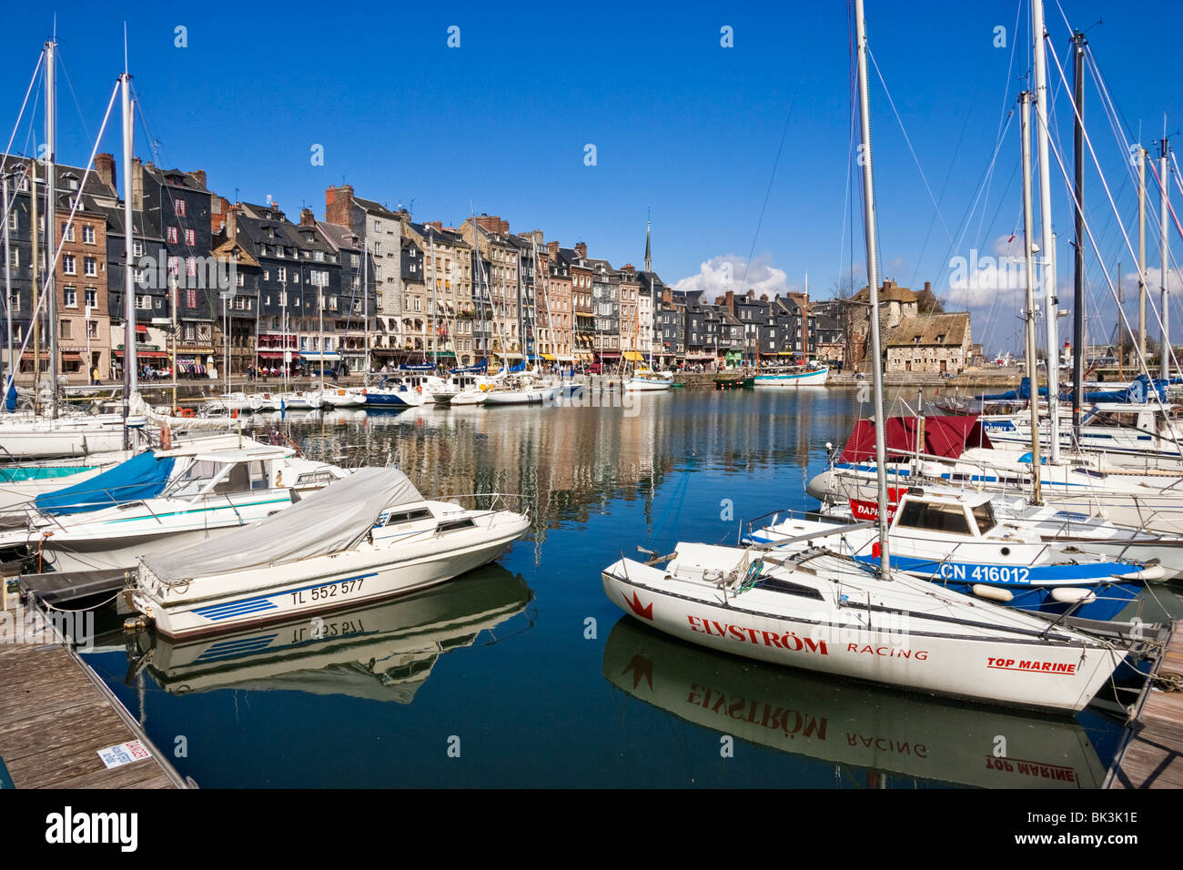 Honfleur Harbour, Calvados, Normandy, France, Europe Stock Photo