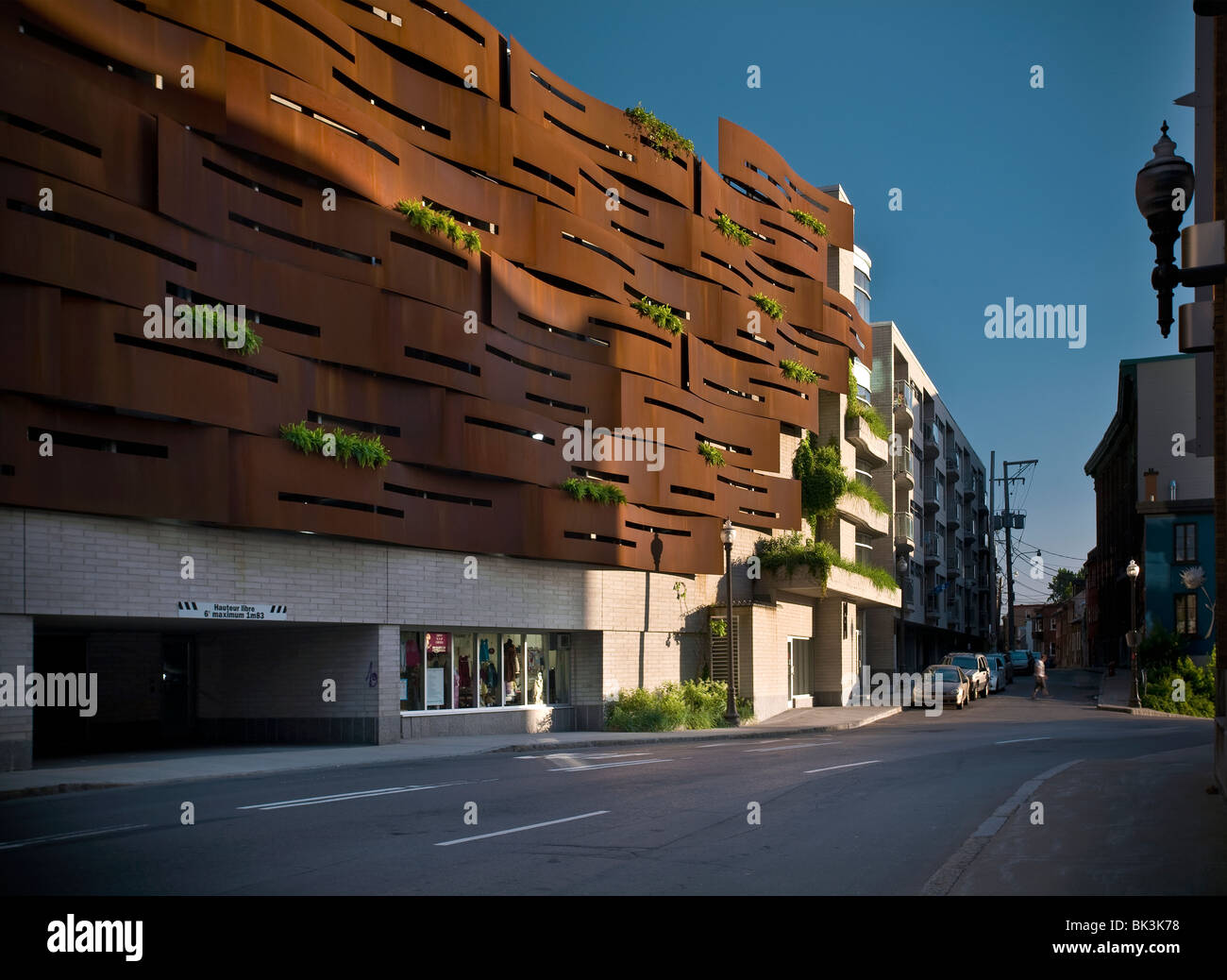 Parking of Falaise Apprivoisé in Quebec city Stock Photo Alamy