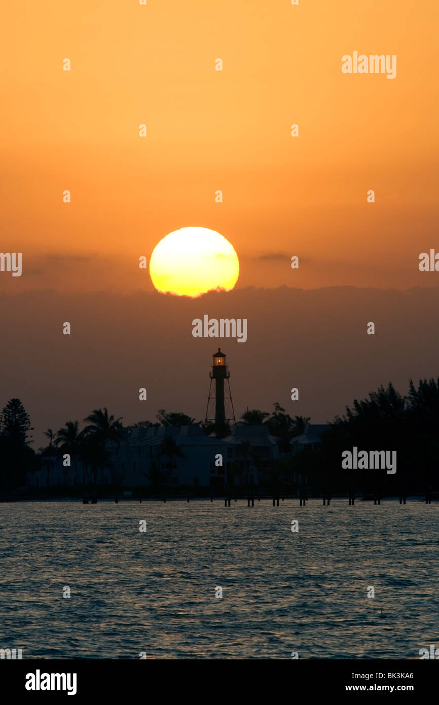 Sanibel Island Lighthouse at Sunrise - Sanibel Island, Florida USA ...