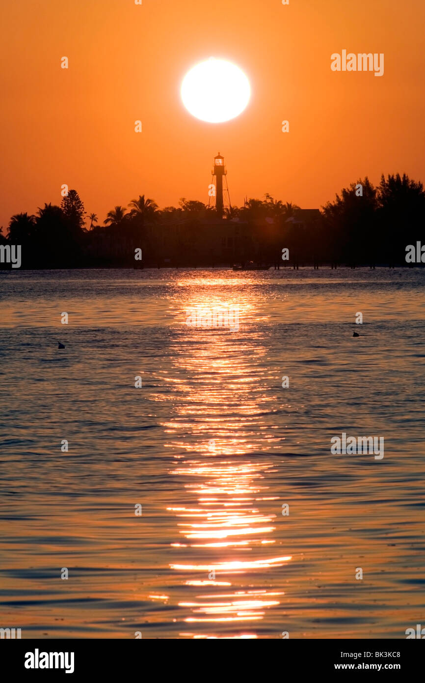 Sanibel Island Lighthouse at Sunrise - Sanibel Island, Florida USA ...