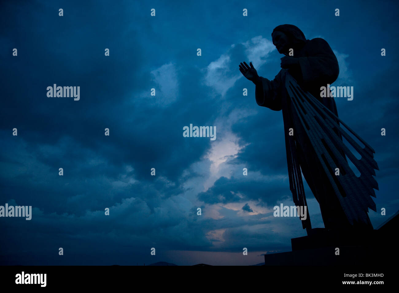 Christ statue in Kibeho on the anniversary of the bloody 1994 massacre ...