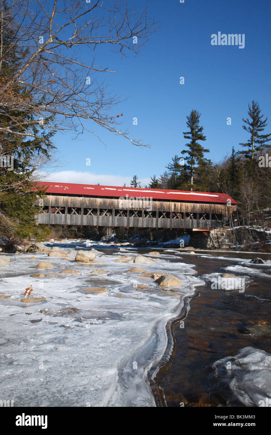 Albany Covered Bridge on Dugway Road in Albany New Hampshire USA. This