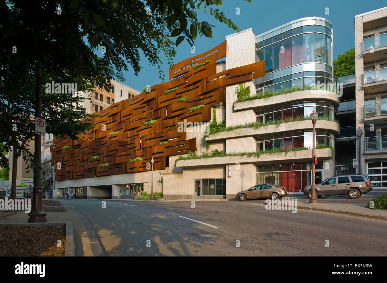 Parking of Falaise Apprivoisé in Quebec city Stock Photo Alamy