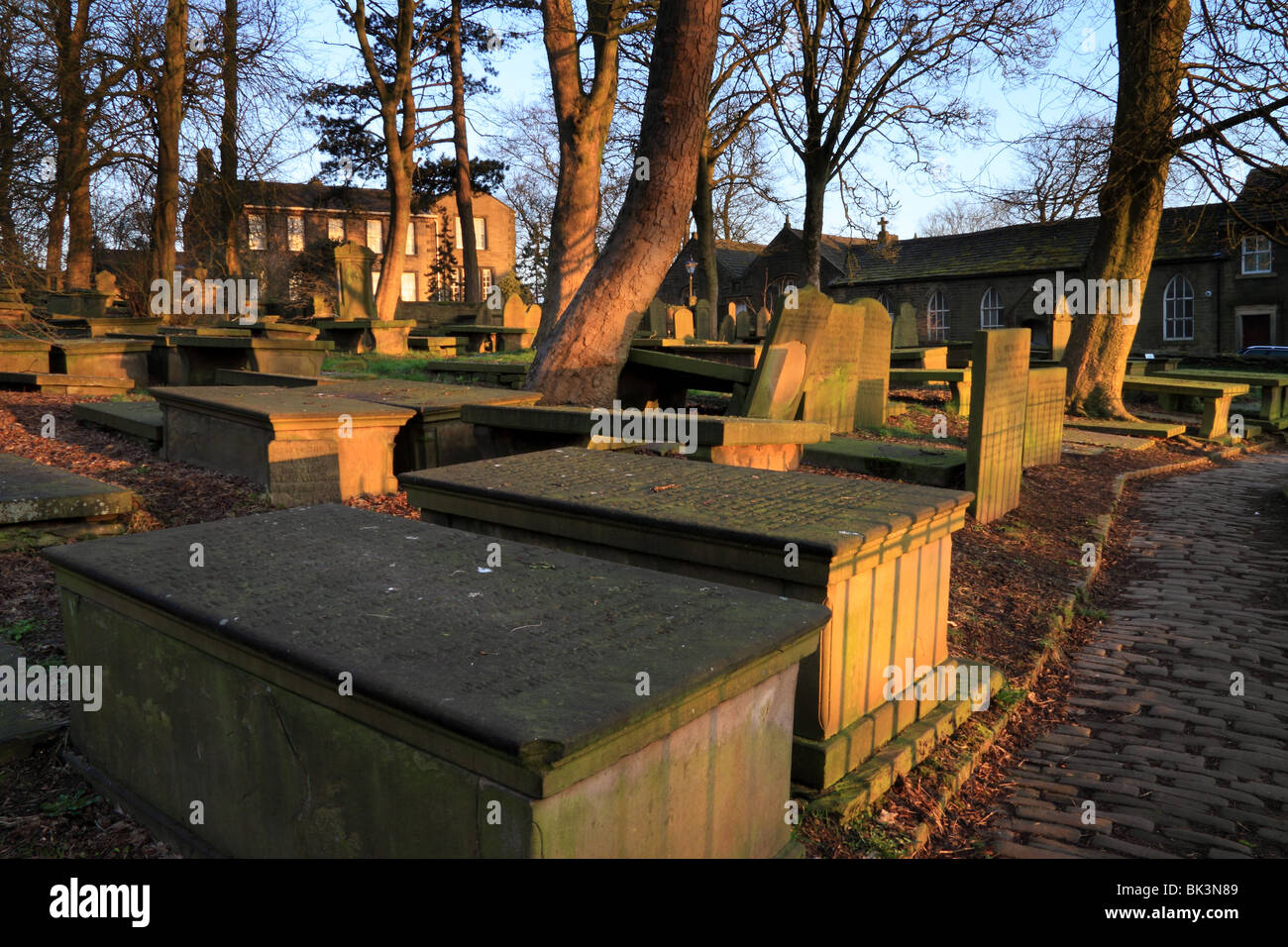 The Bronte Parsonage Museum, once home to the Bronte Sisters, from the