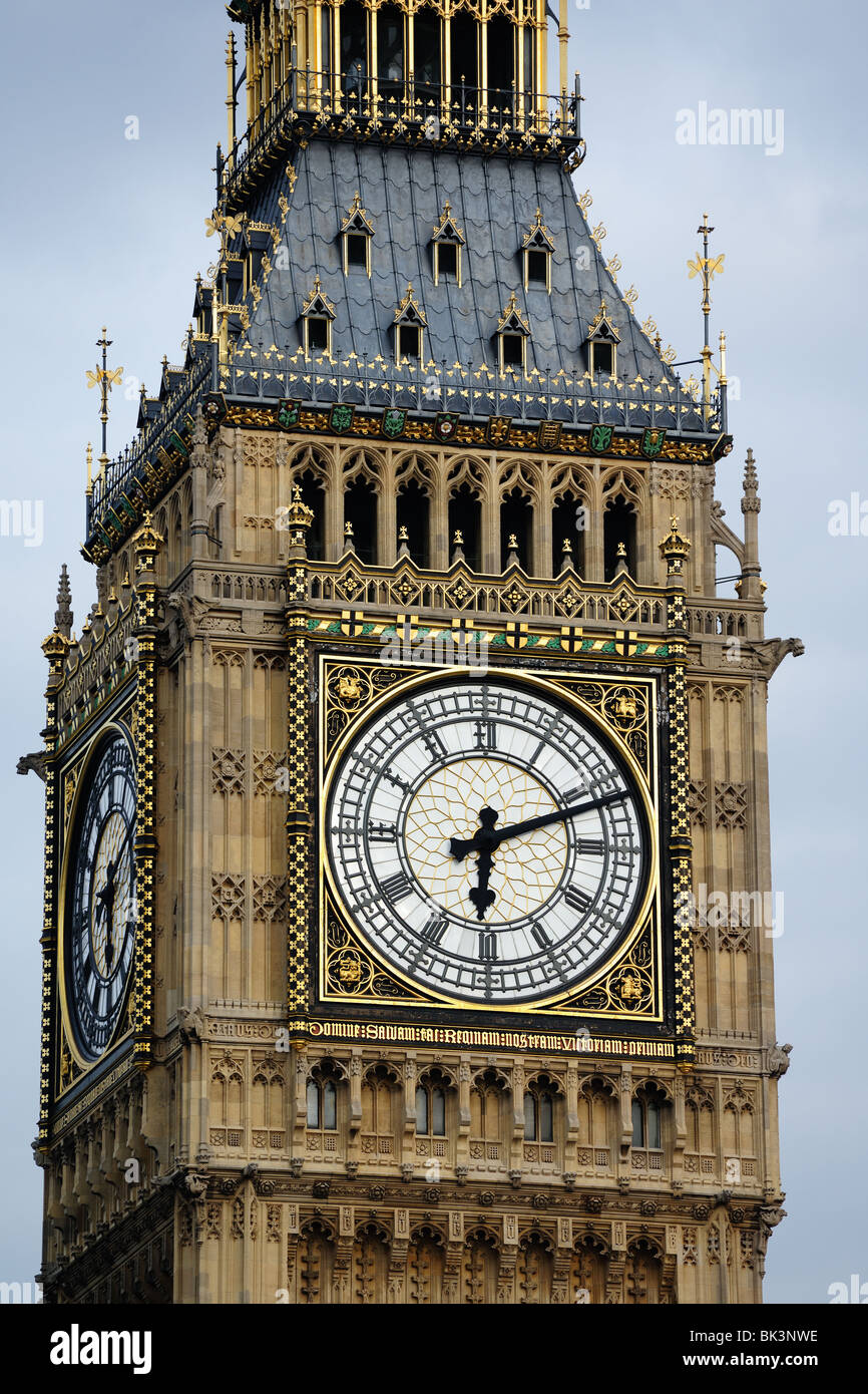 Close-up of Big Ben, Westminster, London, England, UK Stock Photo