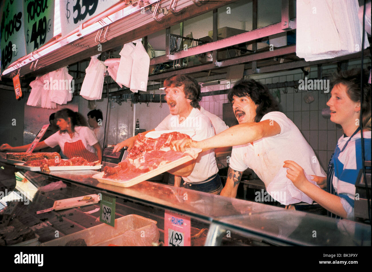 Meat Market in Melbourne, Australia Stock Photo Alamy