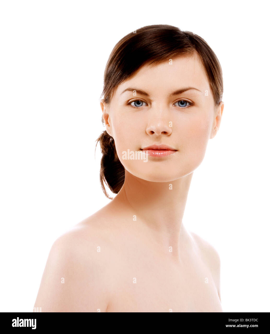 portrait of beautiful woman isolated on white background Stock Photo ...