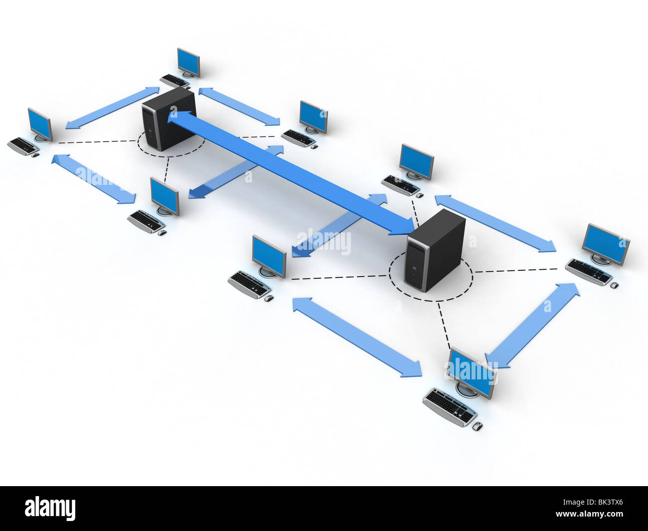 Digital data network connection Cut Out Stock Images & Pictures - Alamy