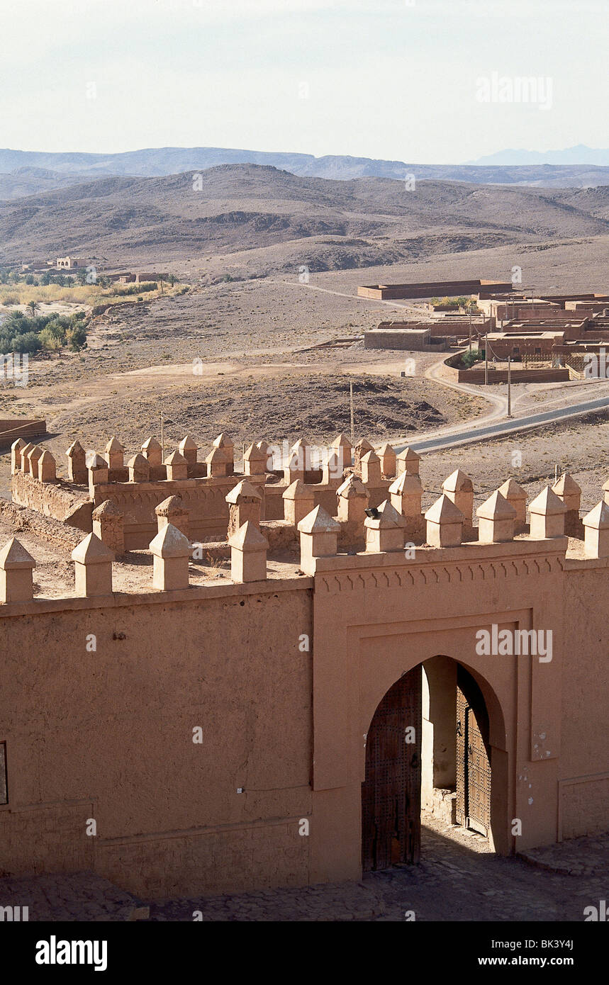 Town Between Mhamid And Zagora Ouarzazate Province Morocco Stock