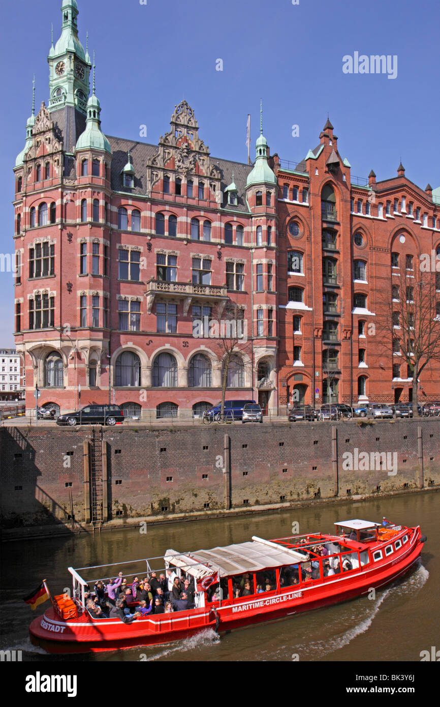 Speicherstadt (Old Warehouse District), Hamburg, Northern Germany Stock