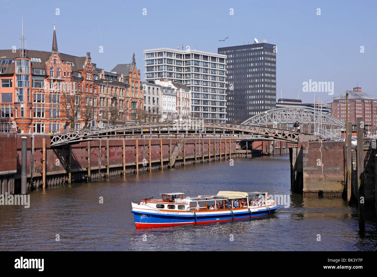 harbour tour, Hamburg, Northern Germany Stock Photo