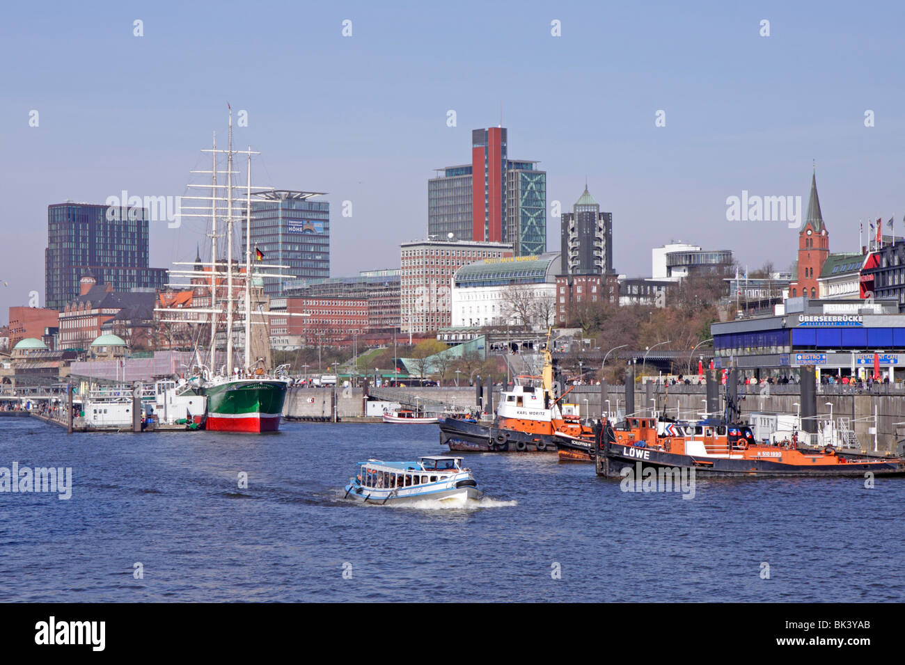 harbour of Hamburg, Northern Germany Stock Photo