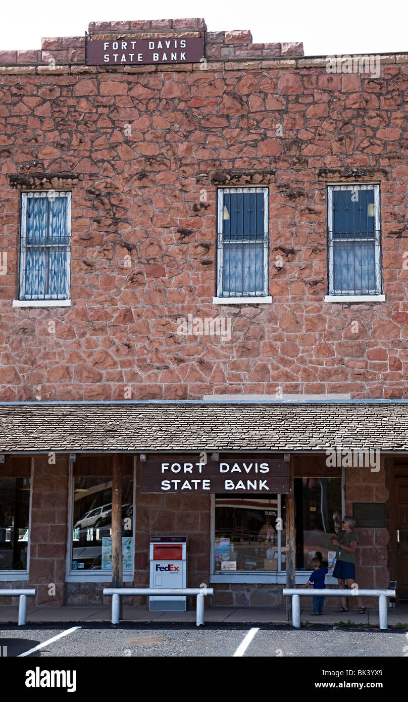 Fort Davis state bank Fort Davis Texas USA Stock Photo Alamy