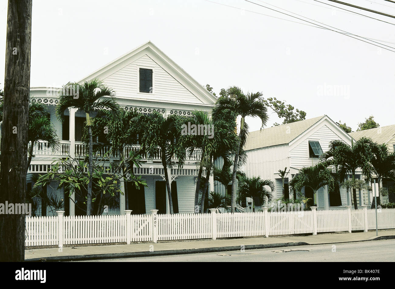 19th century historic homes, Key West, Florida Stock Photo