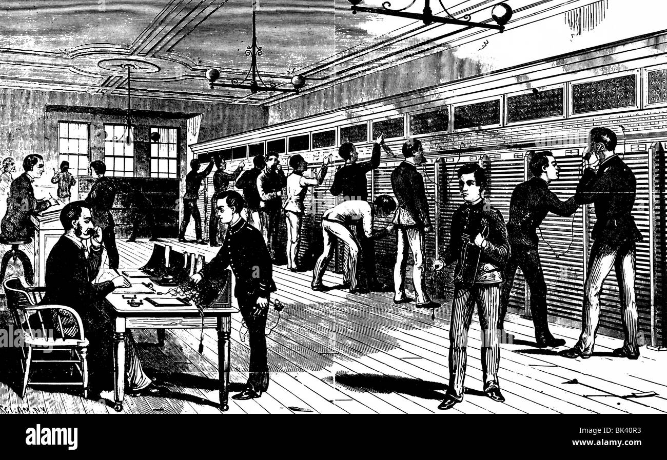 Telephone exchange Black and White Stock Photos & Images Alamy