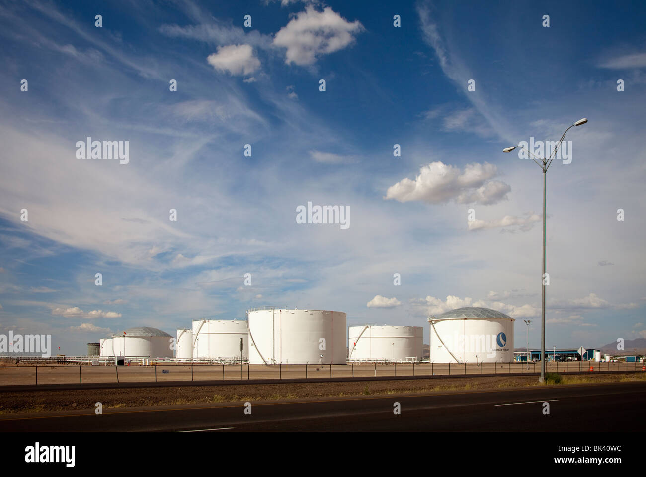 Longhorn pipeline storage tanks El Paso Texas USA Stock Photo Alamy