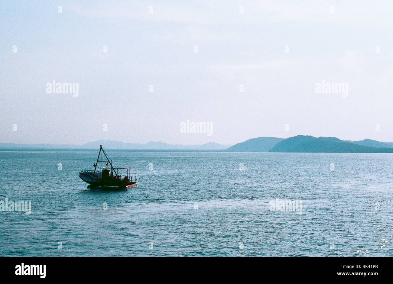 Commercial fishing boat (Kapenta Rig) used for netting sardines at ...