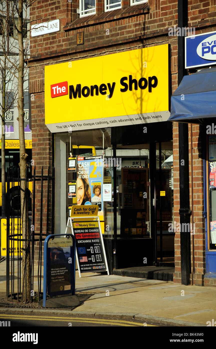 The Money SHop, Nottingham, England, UK Stock Photo