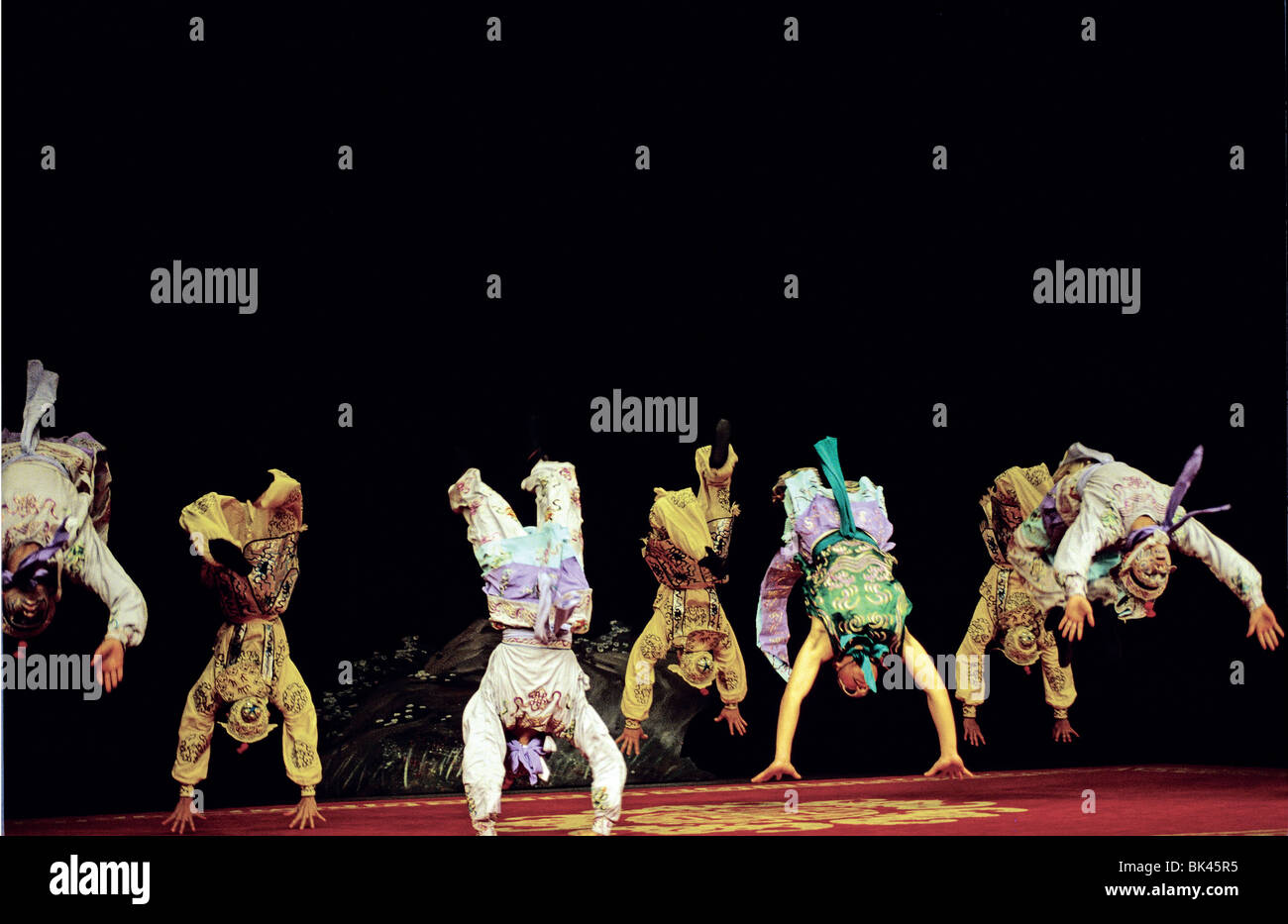 Acrobats in theater performance - Taipei, Taiwan, Republic of China Stock Photo