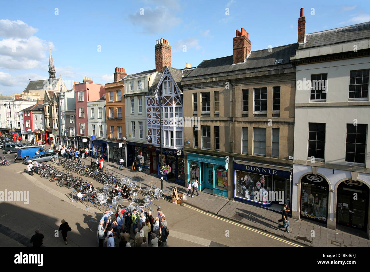 Oxford Broad Street with Protestant Martyrs Site Stock Photo