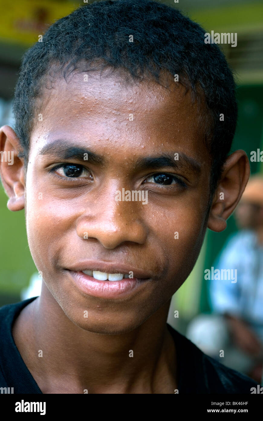 teenage boy in kupang, west timor, indonesia Stock Photo