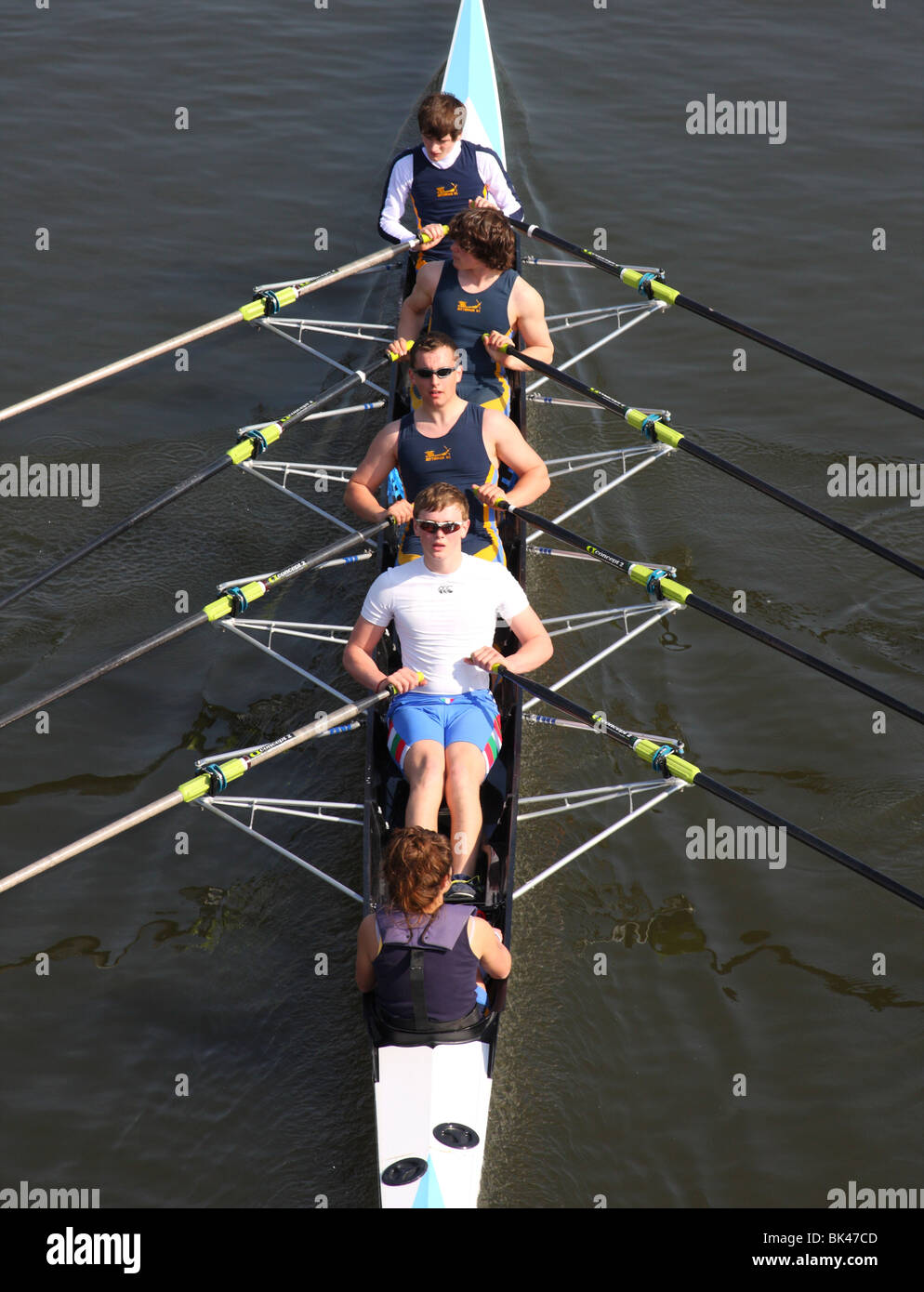 Rowers from Nottingham Rowing Club training on the River Trent Stock