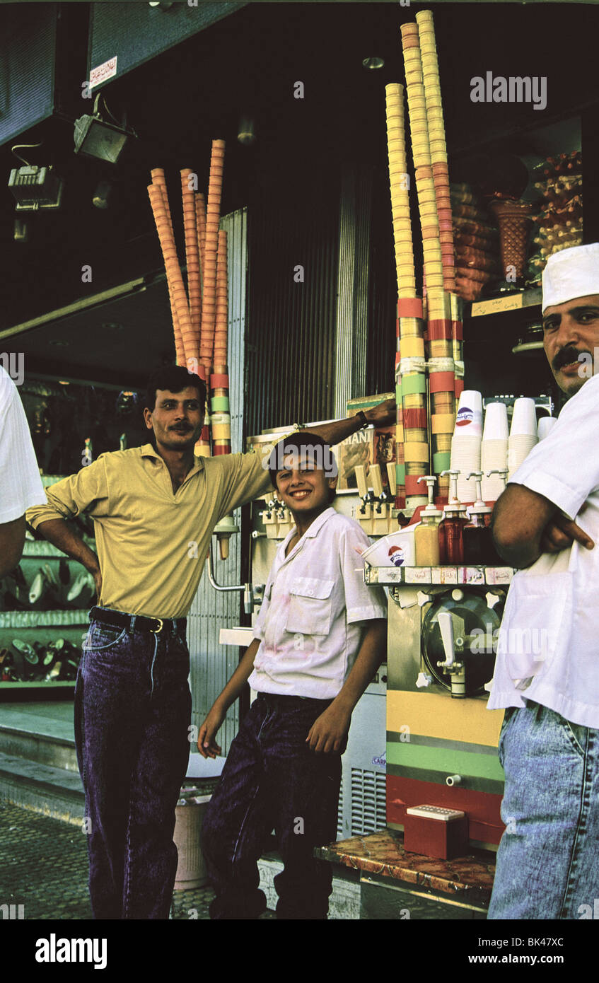 Ice cream stand in Amman, Jordan Stock Photo Alamy