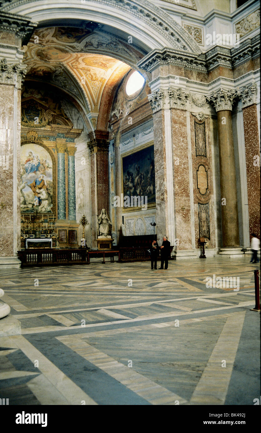 Maria degli Angeli e dei Martiri is a unique church in Rome Italy It was designed by Michelangelo & it was built inside Roman Stock Photo