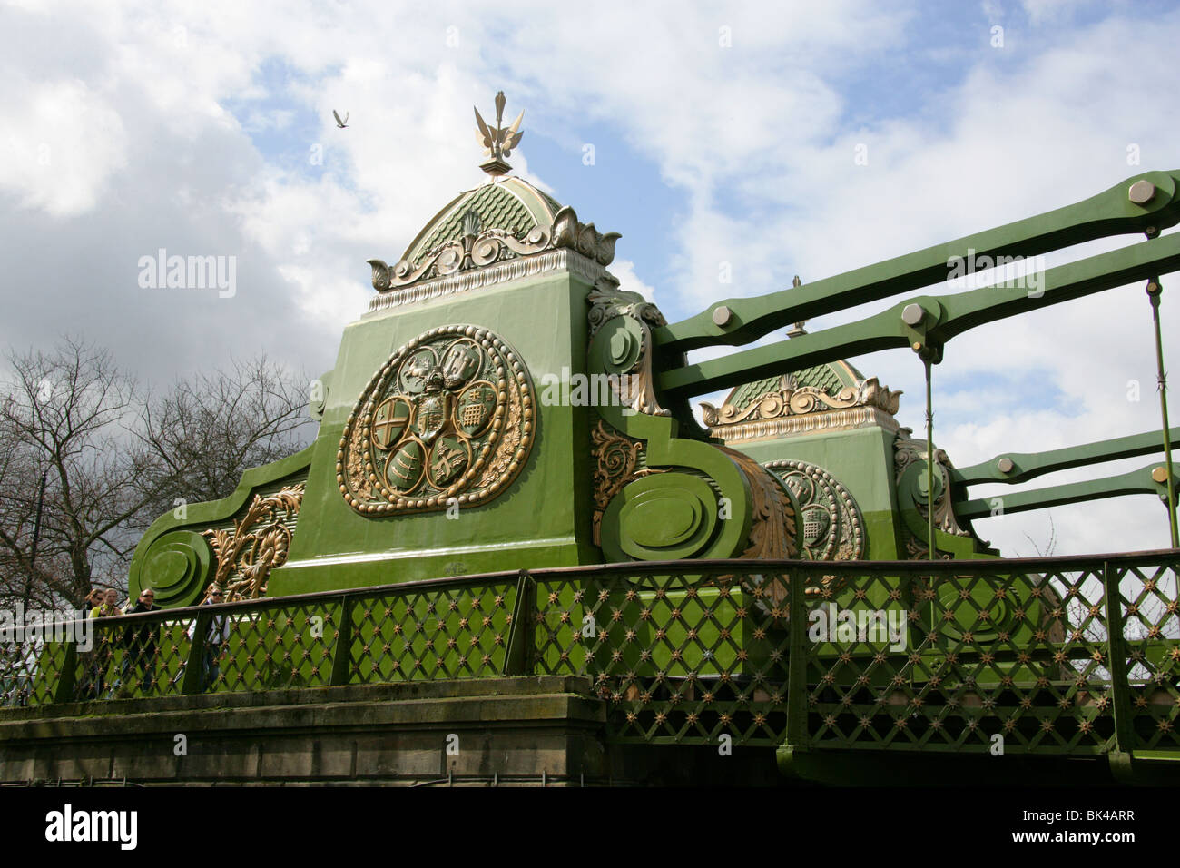 The South End of Hammersmith Suspension Bridge on the River Thames