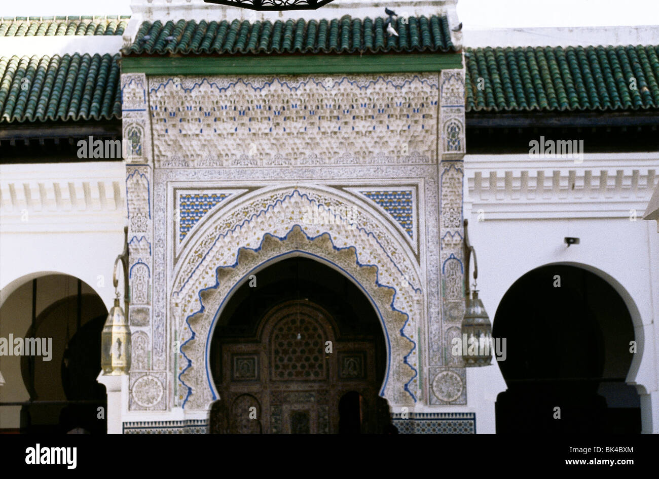 Architectural detail of the Great Mosque at Fez, Fes, Morocco Stock