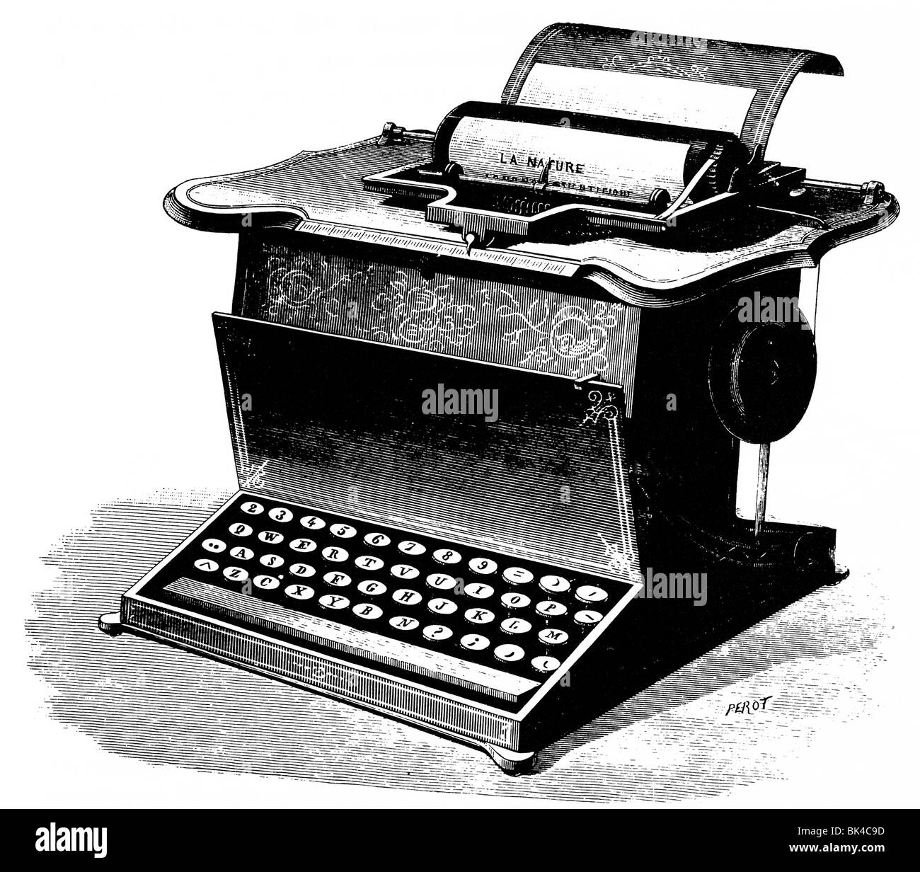 The Remington typewriter, 1877 Stock Photo