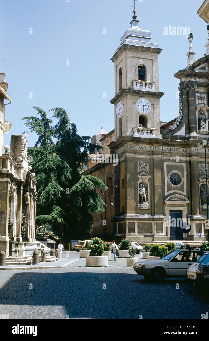 Cathedral Basilica of St. Peter Apostle in Frascati, Italy Stock Photo