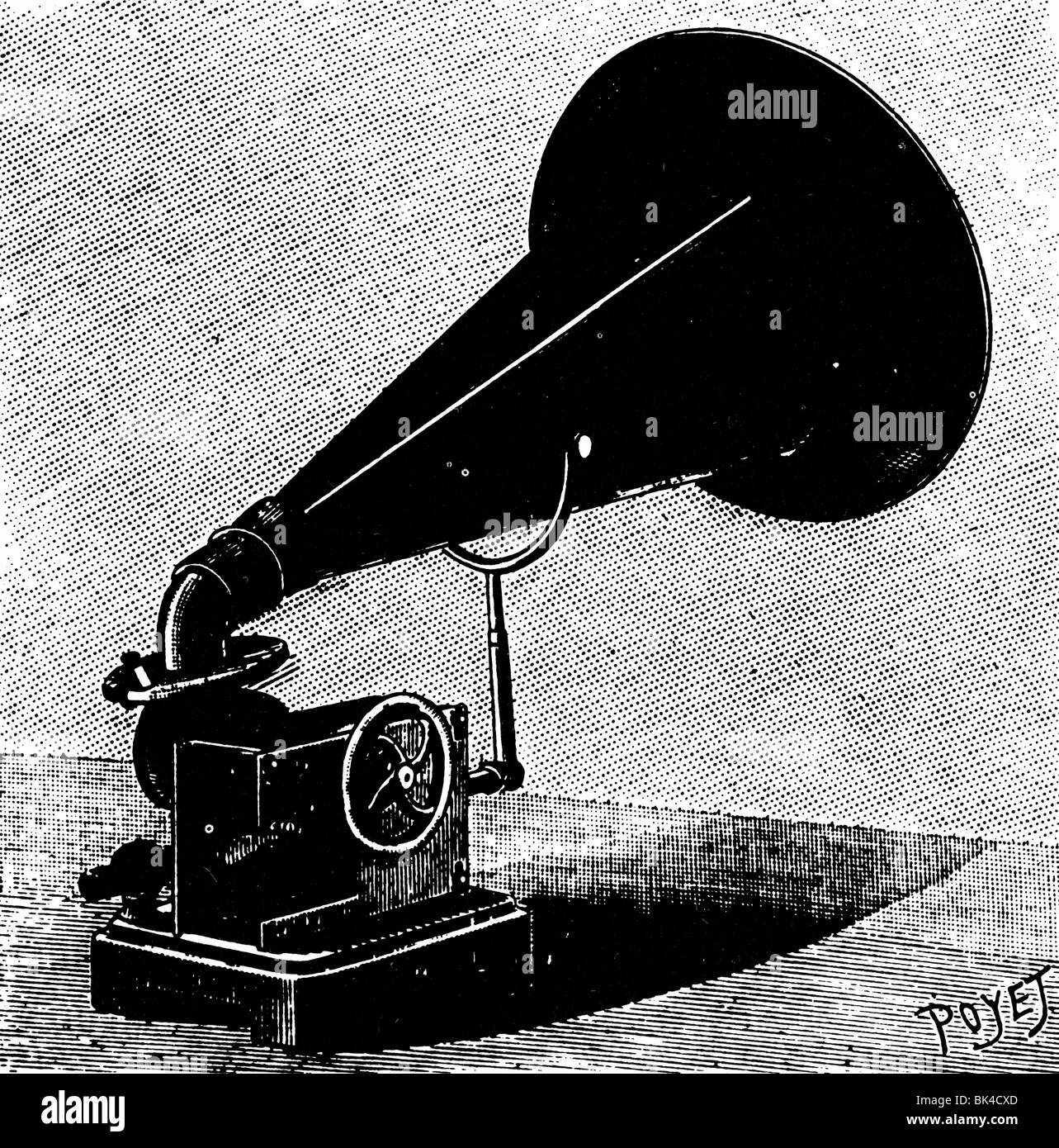 French phonograph, 1897 Stock Photo