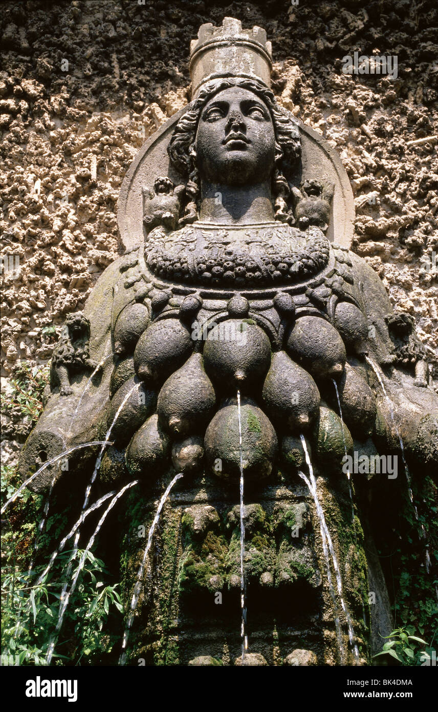 Artemis Fountain at Villa d'Este, Tivoli, Italy Stock Photo
