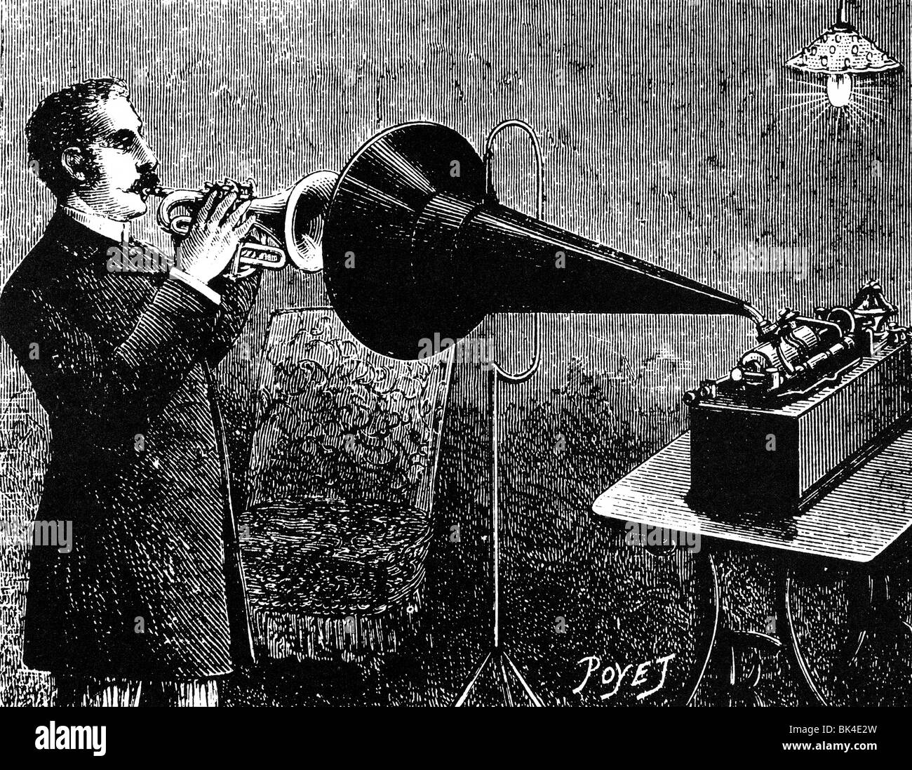 Phonograph of Edison Stock Photo