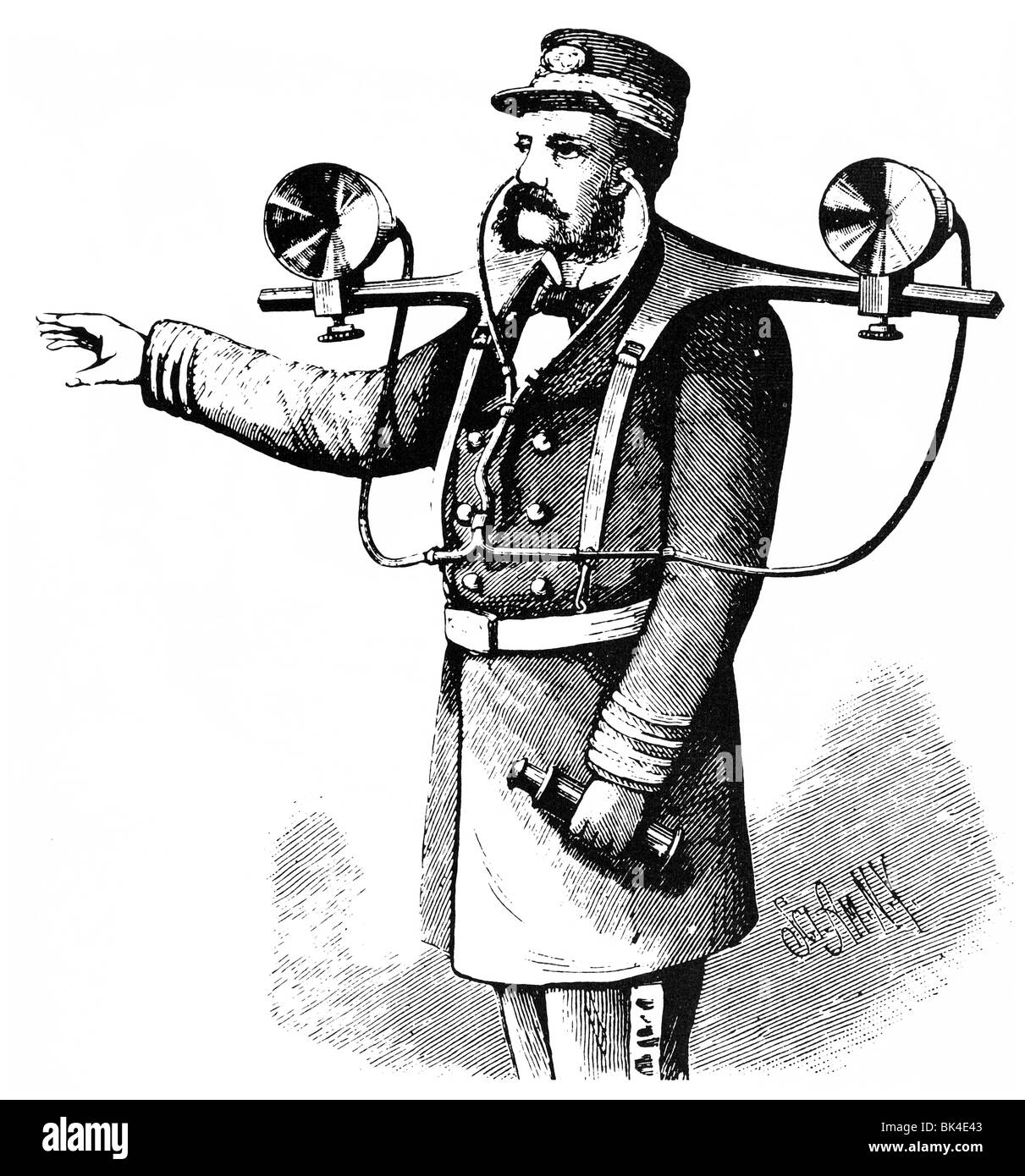 Mayer s topophone, 1880 Stock Photo