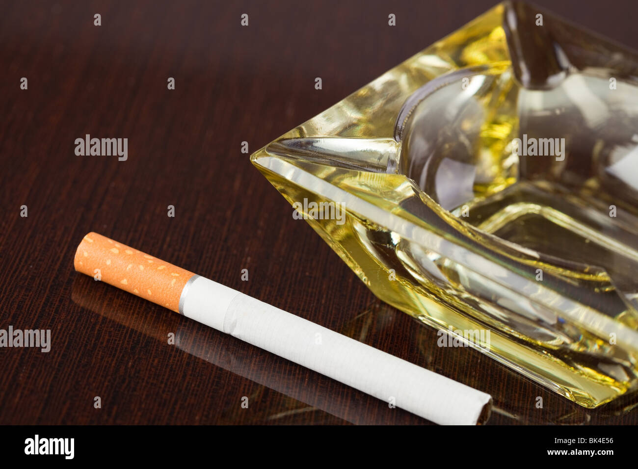 cigarette and ashtray Stock Photo