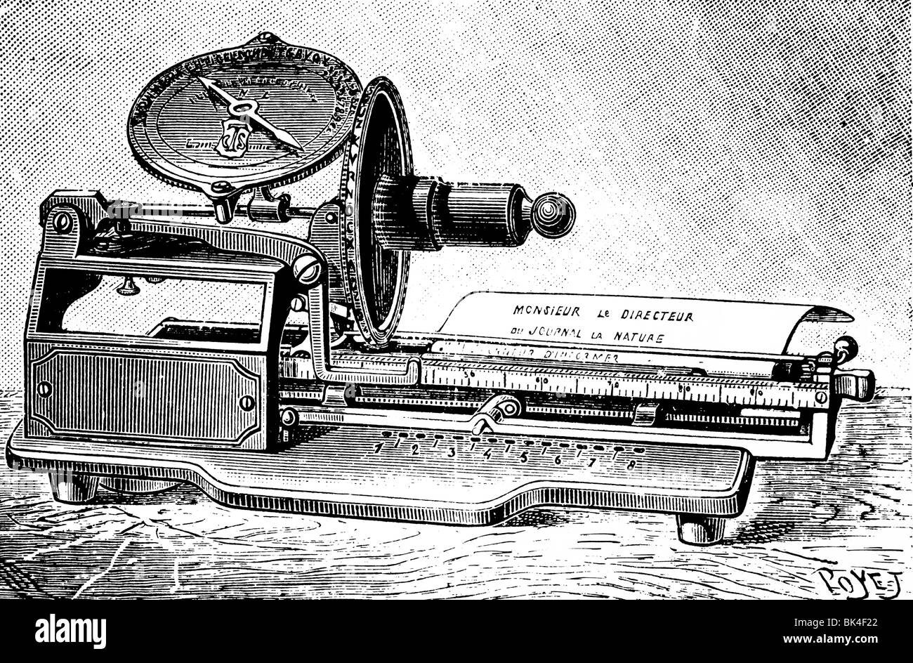 The Columbia typewriter, 1891 Stock Photo