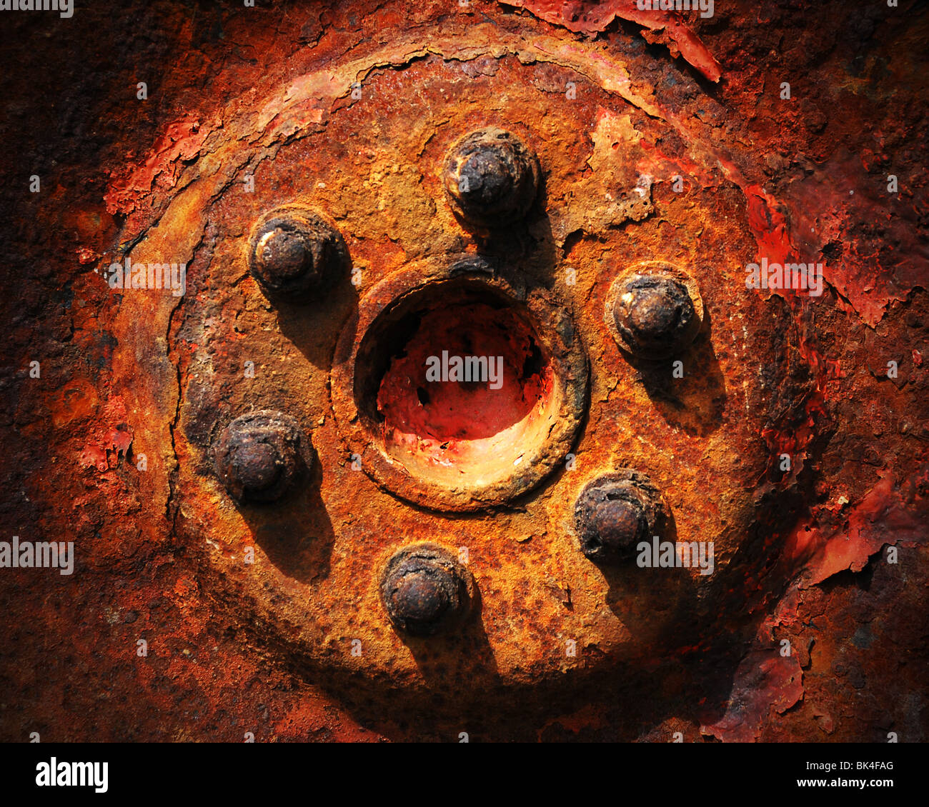 Rusty Wheel Hub Stock Photo Alamy