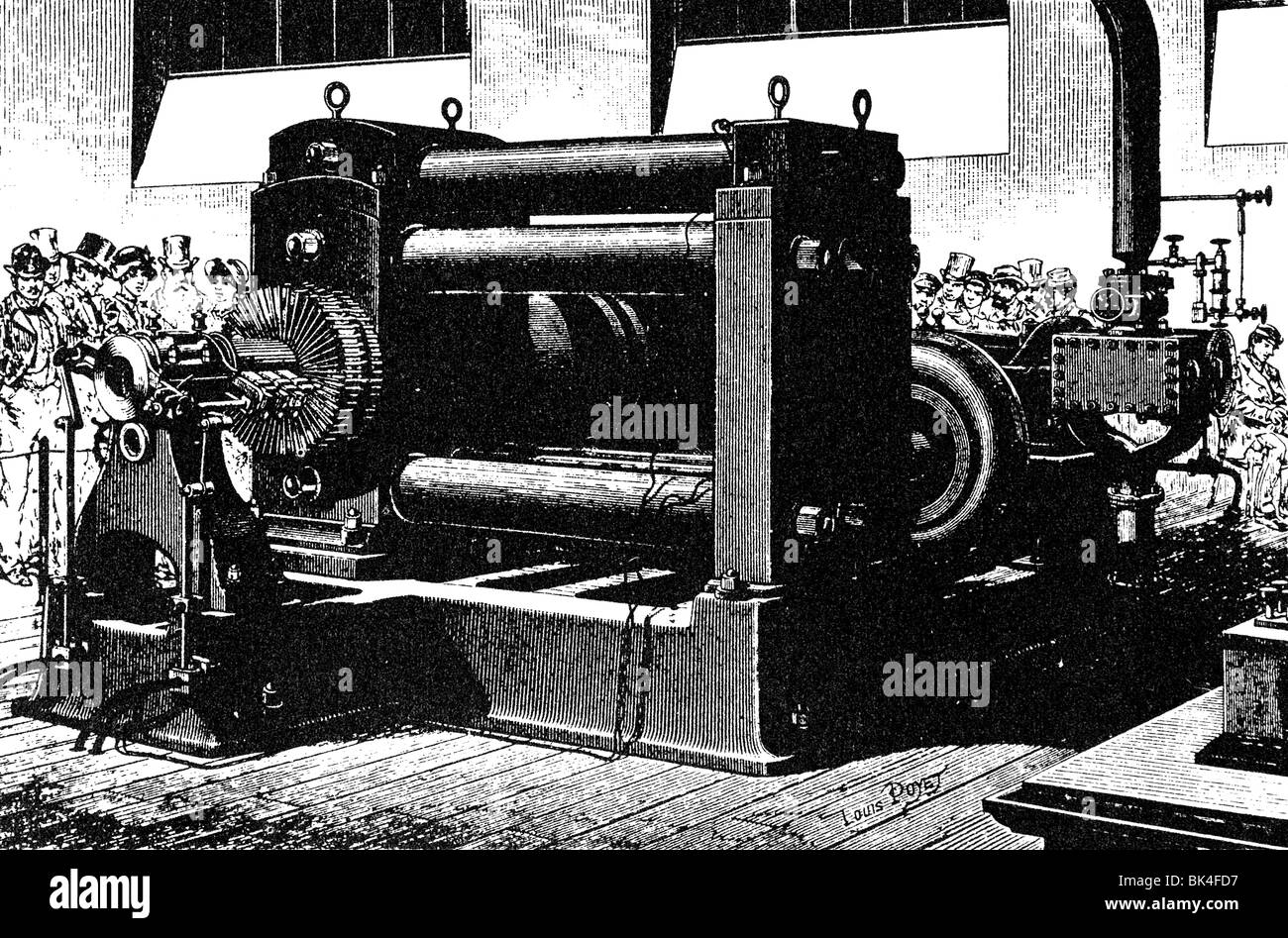 Edison s dynamo, 1882 Stock Photo