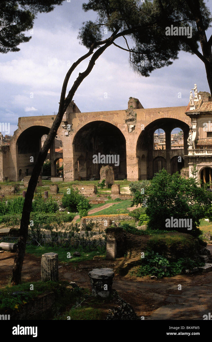 Basilica of Maxentius, Rome Stock Photo