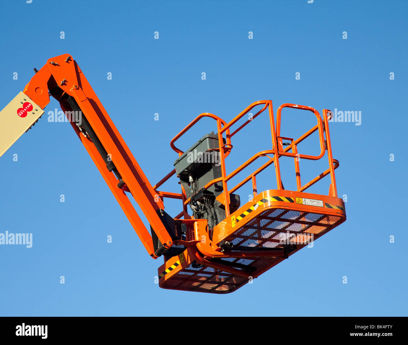Boom lift working platform Stock Photo Alamy